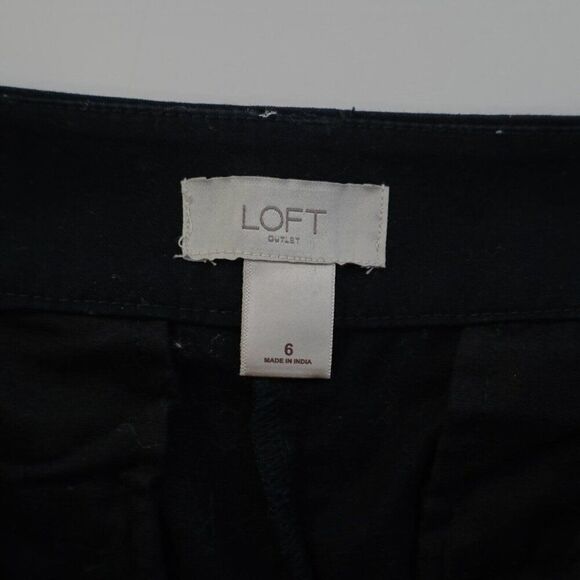 Ann Taylor Loft Outlet Black Chino Shorts 6 33/4 Mid Rise - Picture 3 of 5